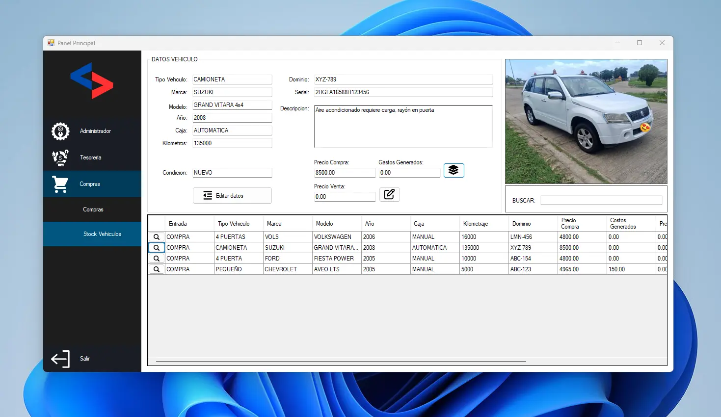 Sistema de Ventas de Vehículos