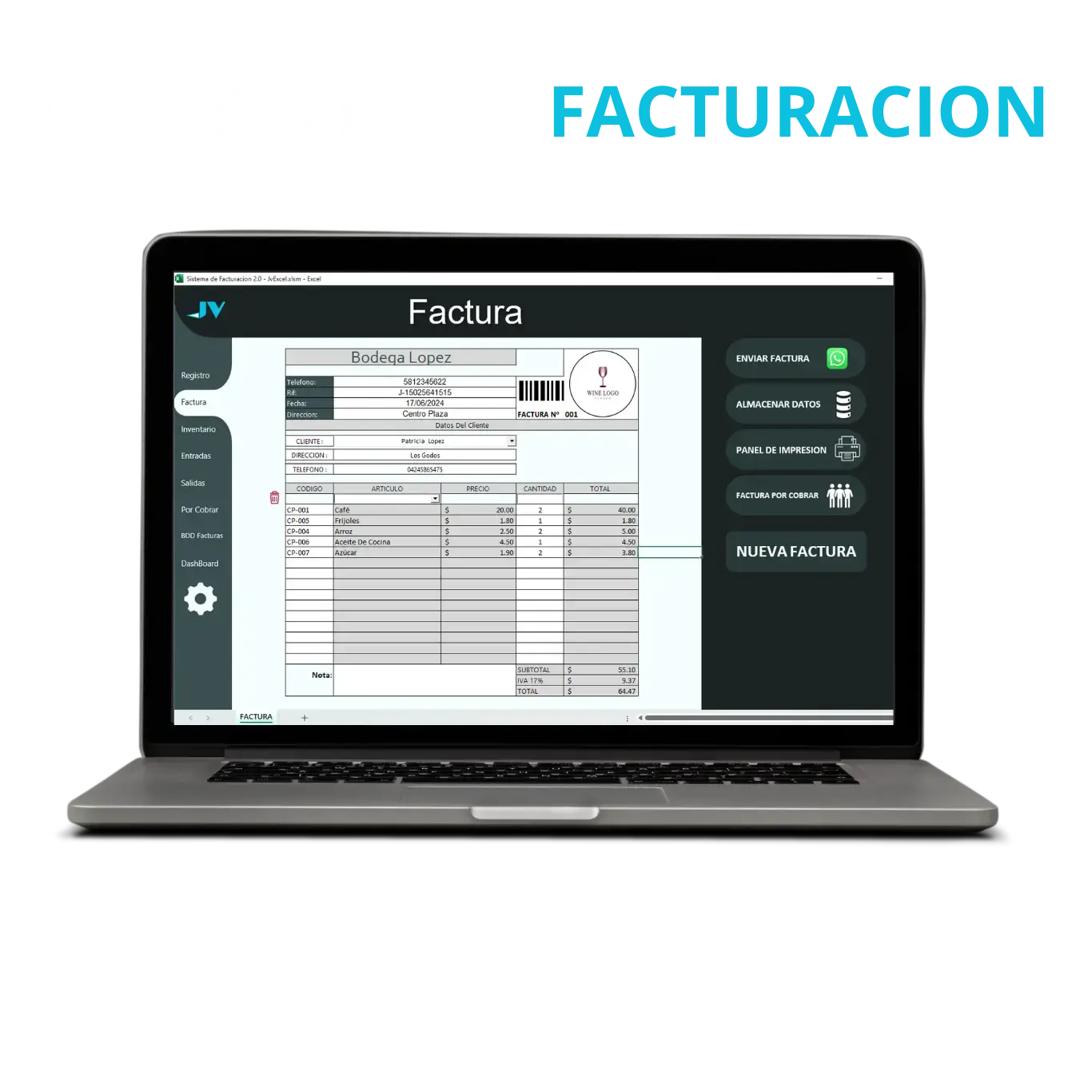 Control de Ventas Excel